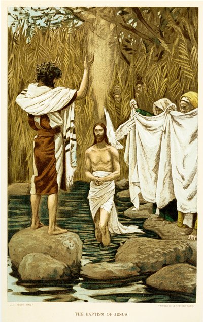 Le Baptême de Jésus, Saint Matthieu - Bible - James Jacques Joseph after Tissot